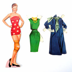 Vintage Paper Doll "Dianne" with Clothing, 3 pieces (c.1940s) - thirdshift
