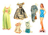 Vintage Paper Doll "Peggy" with Clothing, 6 pieces (c.1940s) - thirdshift
