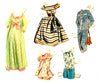 Vintage Paper Doll "Peggy" with Clothing, 6 pieces (c.1940s) - thirdshift