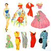 Vintage Paper Doll "Carole" with Clothing, 10 pieces (c.1940s) - thirdshift