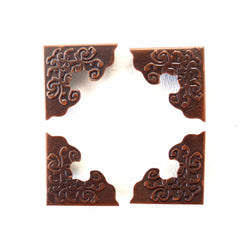 Ornate Metal Photo Corners in Antique Copper Finish (Set of 4) - thirdshift