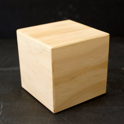 Blank Do-It-Yourself Wood Block / Cube, 3 inch cube - thirdshift