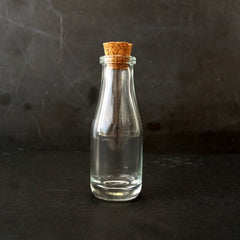Small Glass Bottle with Cork (4" tall x 1.25" diameter), 40 ml capacity - thirdshift