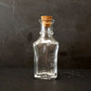 Small Square Glass Bottle with Cork (4" tall x 1.75" wide), 50 ml capacity - thirdshift