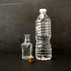 Small Square Glass Bottle with Cork (4" tall x 1.75" wide), 50 ml capacity - thirdshift