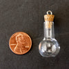 Fillable Glass Florence Flask Charm with Cork Stopper and Eye Hook (28mm) - thirdshift