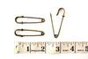 Metal Laundry Pin Style Pins in Antique Brass Finish, 2" long (Set of 3) - thirdshift