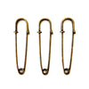 Metal Laundry Pin Style Pins in Antique Brass Finish, 2" long (Set of 3) - thirdshift