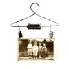Metal Hanger with Clips in Antique Nickel Finish, 5-3/4" wide - thirdshift