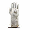 Vintage Aluminum Glove Mold, Silver Metal Hand, 13 inches tall (c.1970s) N5 - thirdshift
