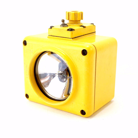 Vintage US Navy Battle Lantern Waterproof Light in Bright Yellow (c.1960s) - thirdshift