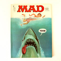 Vintage MAD Magazine "JAWS" Shark Parody Issue #180 (c.Jan. 1976) N1 - thirdshift