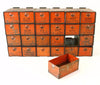 Vintage Dorman Parts Drawer Hardware Bin with 24 Drawers in Rustic Orange (c.1950s) N5 - thirdshift