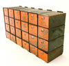 Vintage Dorman Parts Drawer Hardware Bin with 24 Drawers in Rustic Orange (c.1950s) N5 - thirdshift