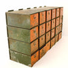 Vintage Dorman Parts Drawer Hardware Bin with 24 Drawers in Rustic Orange (c.1950s) N5 - thirdshift