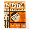 Vintage E-Z Lettering Co. Stencils, Roman 1/2", 3/4", 1", 1-1/2", 2" Letters Numbers (c.1964) - thirdshift