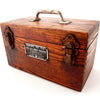 Vintage Wood Box with Lid, Handle and Metal Label Plate, Navy Bureau of Ships WWII (c1945) - thirdshift