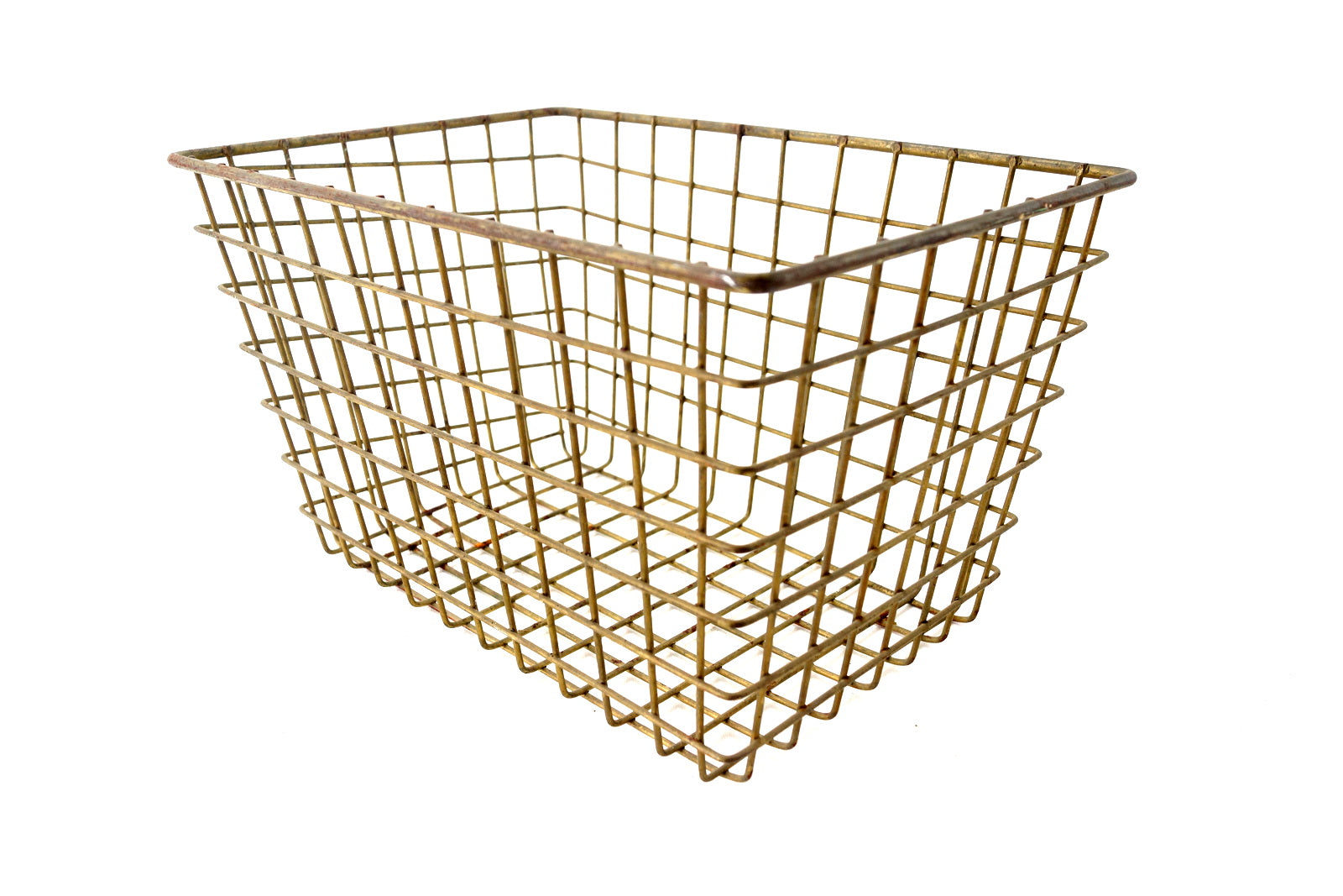 Vintage Metal Wire Locker Basket (c.1950s) - thirdshift
