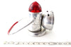 Vintage VolKano Flashlight / Lantern with Warning Blinker in Silver, Dual-Bulb (c.1950s) - thirdshift