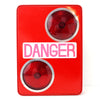 Vintage Danger Flashing Safety Light Sign in Red by Equality (c.1950s) - thirdshift