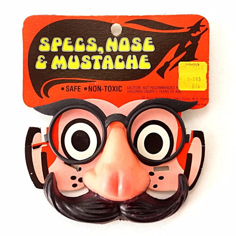 Vintage Halloween Specs, Nose & Mustache on Original Package by Fun World (c.1970s) - thirdshift