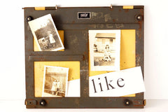 Vintage Double-Sided Metal Print Easel, 11.5x10 inches (c.1950s) - thirdshift