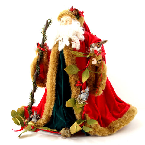Vintage Santa Claus Figure with Animals from National Wildlife Federation, 20" tall (c.1990s) - thirdshift