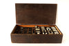Vintage Industrial Metal Sign Letters in Original Wooden Box, 537 letters (c.1950s) - thirdshift