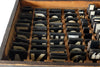 Vintage Industrial Metal Sign Letters in Original Wooden Box, 537 letters (c.1950s) - thirdshift