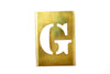 Vintage Brass Stencil Letter "G", Reese's Interlocking Stencils, 2-1/2" letter (c.1950s) - thirdshift