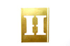 Vintage Brass Stencil Letter "H", Reese's Interlocking Stencils, 2-1/2" letter (c.1950s) - thirdshift
