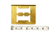 Vintage Brass Stencil Letter "H", Reese's Interlocking Stencils, 2-1/2" letter (c.1950s) - thirdshift