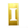 Vintage Brass Stencil Letter "I", Reese's Interlocking Stencils, 2-1/2" letter (c.1950s) - thirdshift