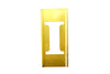Vintage Brass Stencil Letter "I", Reese's Interlocking Stencils, 2-1/2" letter (c.1950s) - thirdshift