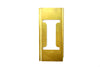 Vintage Brass Stencil Letter "I", Reese's Interlocking Stencils, 2-1/2" letter (c.1950s) - thirdshift