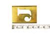 Vintage Brass Stencil Letter "J", Reese's Interlocking Stencils, 2-1/2" letter (c.1950s) - thirdshift