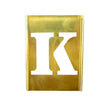 Vintage Brass Stencil Letter "K", Reese's Interlocking Stencils, 2-1/2" letter (c.1950s) - thirdshift