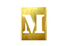 Vintage Brass Stencil Letter "M", Reese's Interlocking Stencils, 2-1/2" letter (c.1950s) - thirdshift