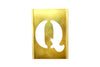 Vintage Brass Stencil Letter "Q" Reese's Interlocking Stencils, 2-1/2" letter, 4-1/2" tall (c.1950s) - thirdshift