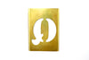 Vintage Brass Stencil Letter "Q" Reese's Interlocking Stencils, 2-1/2" letter, 4-1/2" tall (c.1950s) - thirdshift