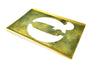 Vintage Brass Stencil Letter "Q" Reese's Interlocking Stencils, 2-1/2" letter, 4-1/2" tall (c.1950s) - thirdshift