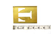 Vintage Brass Stencil Letter "T" Reese's Interlocking Stencils, 2-1/2" letter, 4-1/2" tall (c.1950s) - thirdshift
