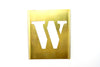 Vintage Brass Stencil Letter "W" Reese's Interlocking Stencils, 2-1/2" letter, 4-1/2" tall (c.1950s) - thirdshift