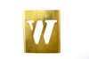 Vintage Brass Stencil Letter "W" Reese's Interlocking Stencils, 2-1/2" letter, 4-1/2" tall (c.1950s) - thirdshift