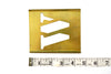 Vintage Brass Stencil Letter "W" Reese's Interlocking Stencils, 2-1/2" letter, 4-1/2" tall (c.1950s) - thirdshift