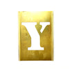Vintage Brass Stencil Letter "Y" Reese's Interlocking Stencils, 2-1/2" letter, 4-1/2" tall (c.1950s) - thirdshift
