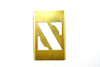 Vintage Brass Stencil Letter "Z" Reese's Interlocking Stencils, 2-1/2" letter, 4-1/2" tall (c.1950s) - thirdshift
