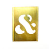 Vintage Brass Stencil Ampersand "&" Reese's Interlocking Stencils, 2-1/2" symbol (c.1950s) - thirdshift