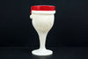 Vintage Santa Claus Face Stemmed Goblet (c.1980s) - thirdshift