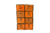 Vintage Dorman Parts Drawer Hardware Bin with 8 Drawers in Rustic Orange (c.1950s) - thirdshift